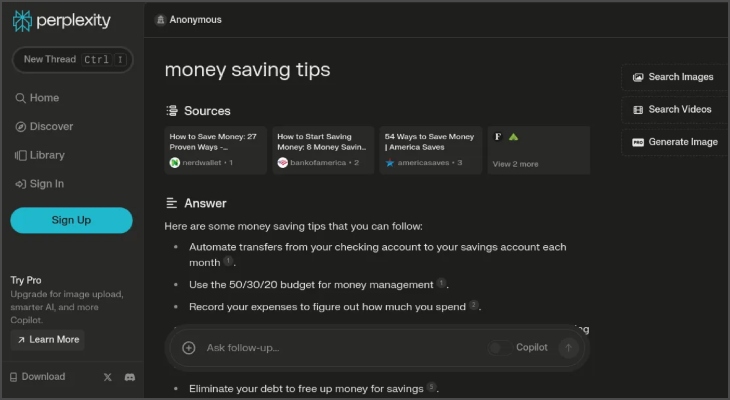 Perlexity AI sử dụng các mô hình ngôn ngữ lớn để phân tích và đưa ra phản hồi thông tin