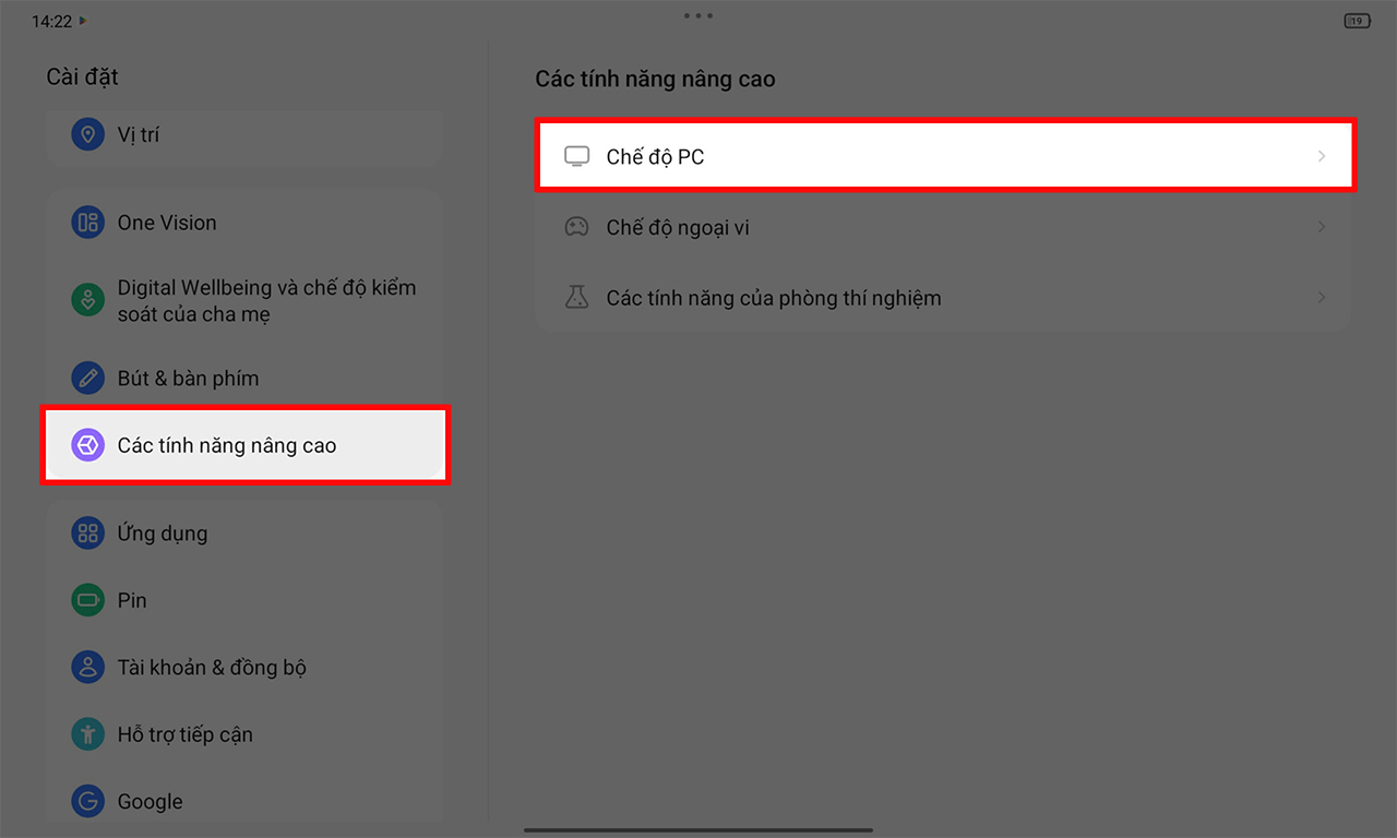 Cách bật chế độ PC trên Lenovo Tab Plus