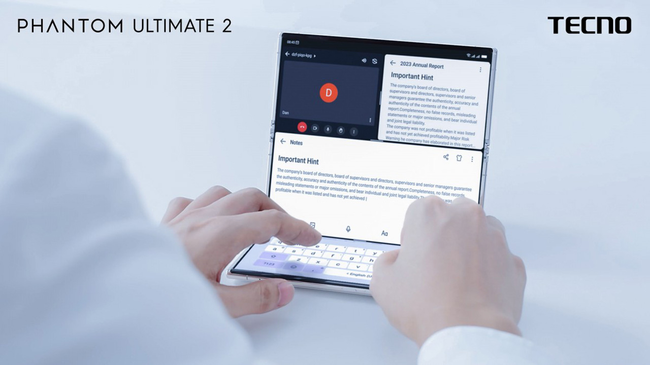 TECNO Phantom Ultimate 2 có thể biến thành một chiếc laptop