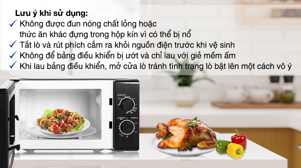Lưu ý khi sử dụng lò vi sóng BlueStone MOB-7716