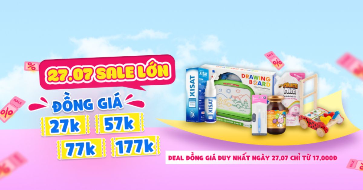 Sale ngày đẹp 27/07 chỉ có tại AVAKids