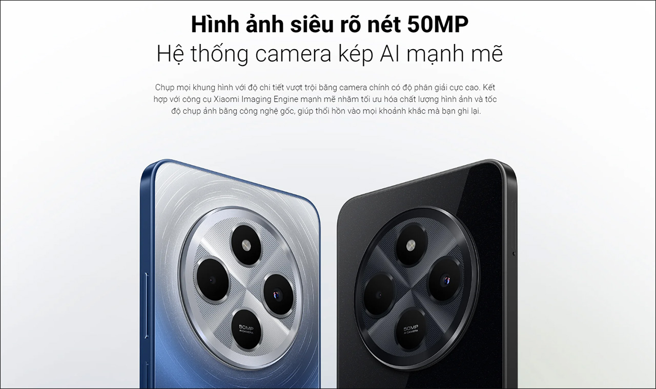 Hệ thống camera ấn tượng được trang bị trên Redmi 14C 