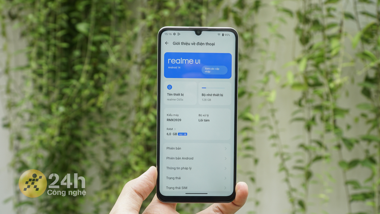 realme C65s được trang bị bộ cấu hình tốt trong tầm giá.