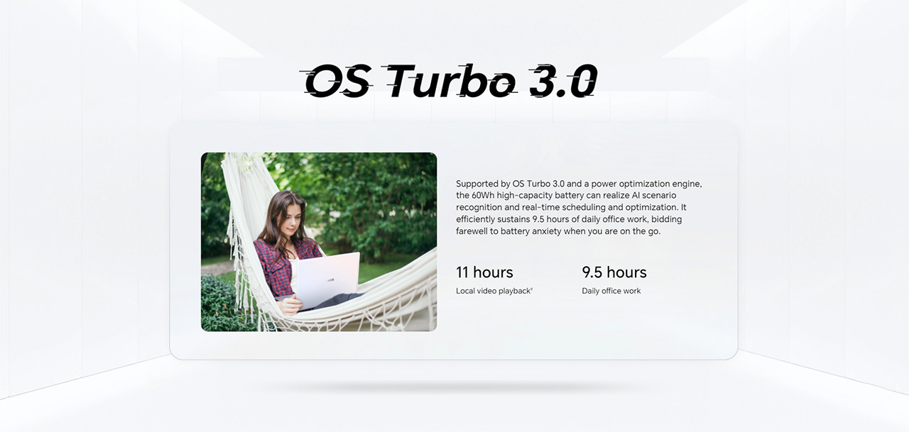 OS Turbo 3.0 mang đến hiệu suất làm việc tốt hơn trên HONOR MagicBook Art 14