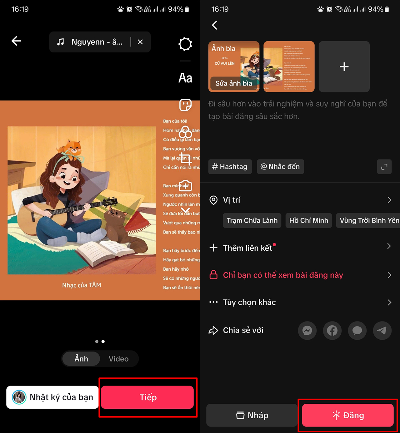 Cách đăng ảnh lướt trên TikTok
