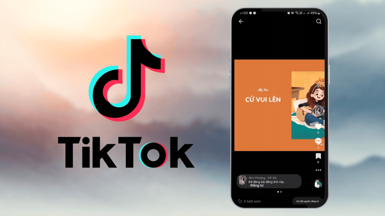 Cách đăng ảnh lướt trên TikTok