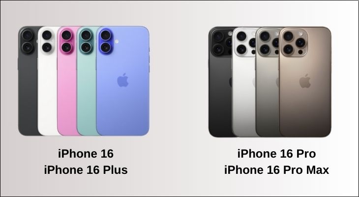 Bảng màu của iPhone 16/Plus/Pro/Pro Max