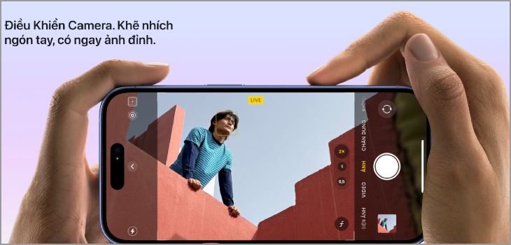 Nút camera control vật lý (camera control) được tích hợp vào thiết kế của iPhone 16 series là một cải tiến đáng chú ý.