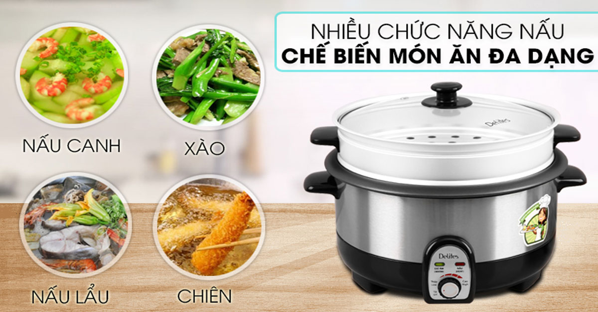 Cơ hội trúng thưởng Nồi lẩu điện Delites CBR35-80 3.5L đen Cơ hội trúng thưởng Nồi lẩu điện Delites CBR35-80 3.5L đen