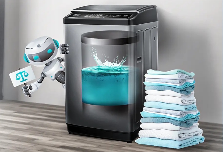 Tối ưu hóa chu trình giặt với cảm biến AI, tùy chỉnh lượng nước phù hợp với khối lượng quần áo