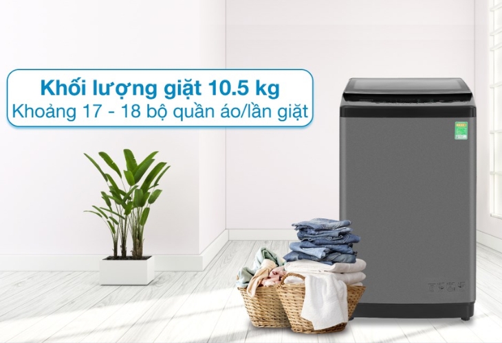 Máy giặt Hisense 8 kg WTZQ8012UT có mức giá hợp lý, khối lượng giặt phù hợp với gia đình có 3 - 5 thành viên