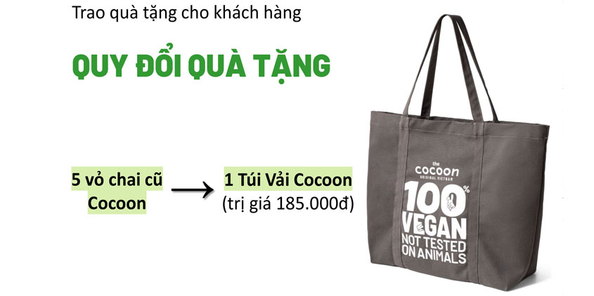 Nhận quà khi tham gia đổi vỏ chai cũ Cocoon Nhận quà khi tham gia đổi vỏ chai cũ Cocoon