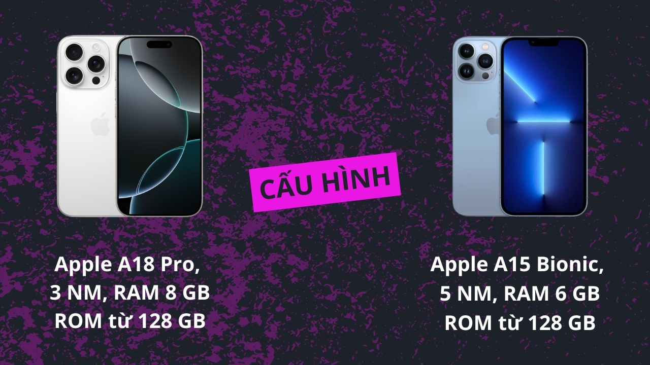 So sánh iPhone 16 Pro và iPhone 13 Pro