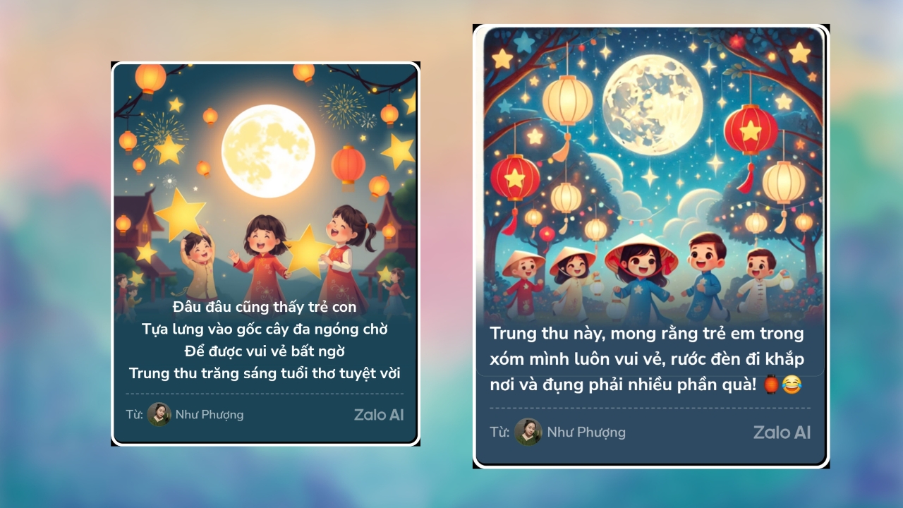 Cách tạo thiệp Trung thu bằng AI trên Zalo