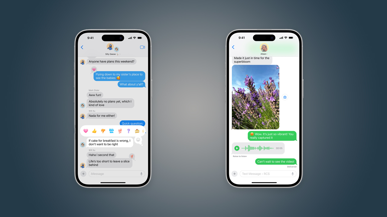 iMessages giờ đây đã hỗ trợ RCS và Tapback mới