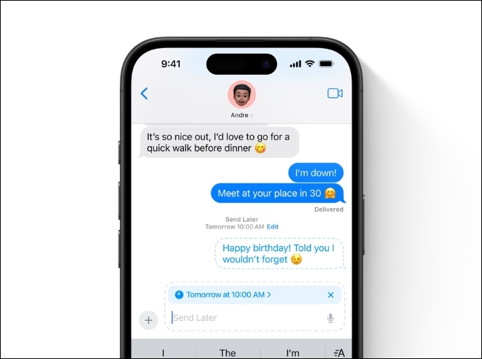 Gửi tin nhắn hẹn giờ trên iOS 18