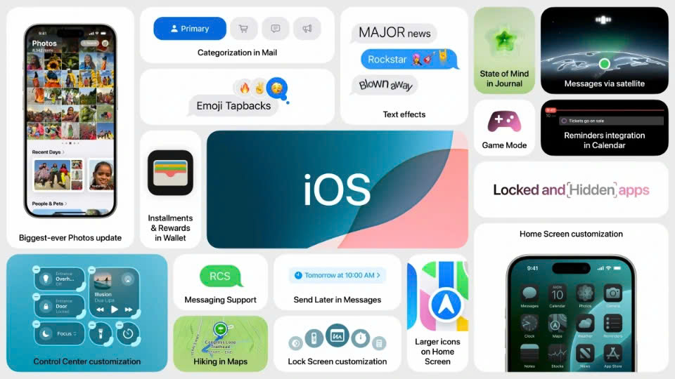 iOS 18 đã chính thức ra mắt với người dùng