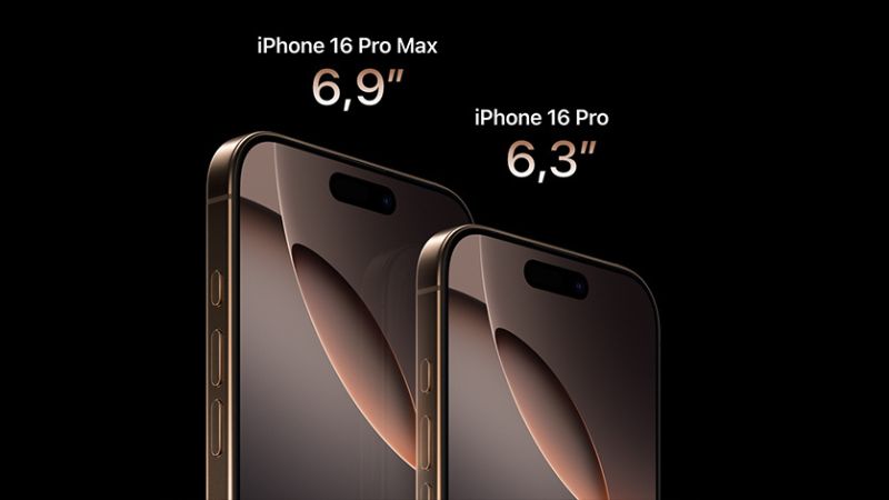 iPhone 16 Pro có kích thước màn hình nhỏ hơn iPhone 16 Pro Max iPhone 16 Pro có kích thước màn hình nhỏ hơn iPhone 16 Pro Max