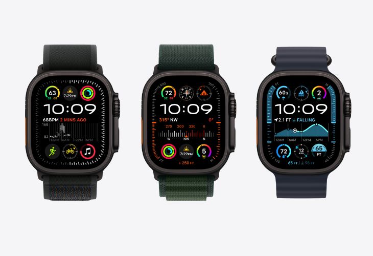 Dây Trail, Dây Alpine và Dây Ocean đều đã được cập nhật với phần cứng màu đen để tôn lên vẻ đẹp của vỏ Titan đen mới cho Apple Watch Ultra 2