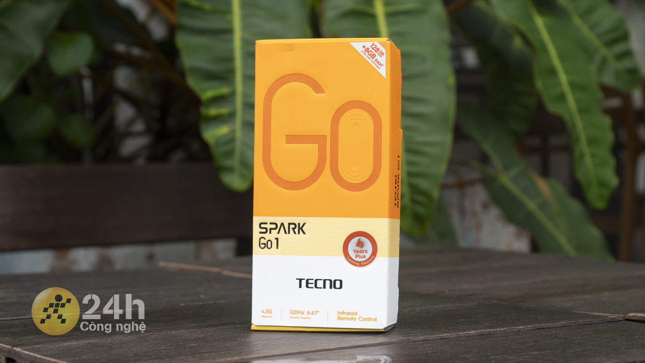 Hộp đựng TECNO Spark Go 1 được thiết kế rất bắt mắt.