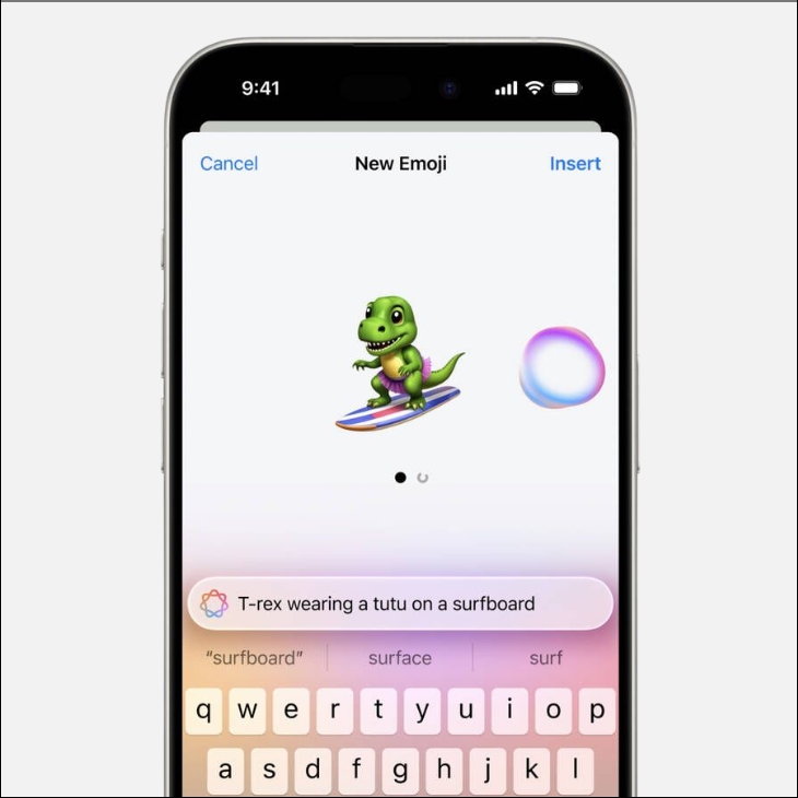 Genmoji cho phép người dùng sáng tạo emoji của riêng mình