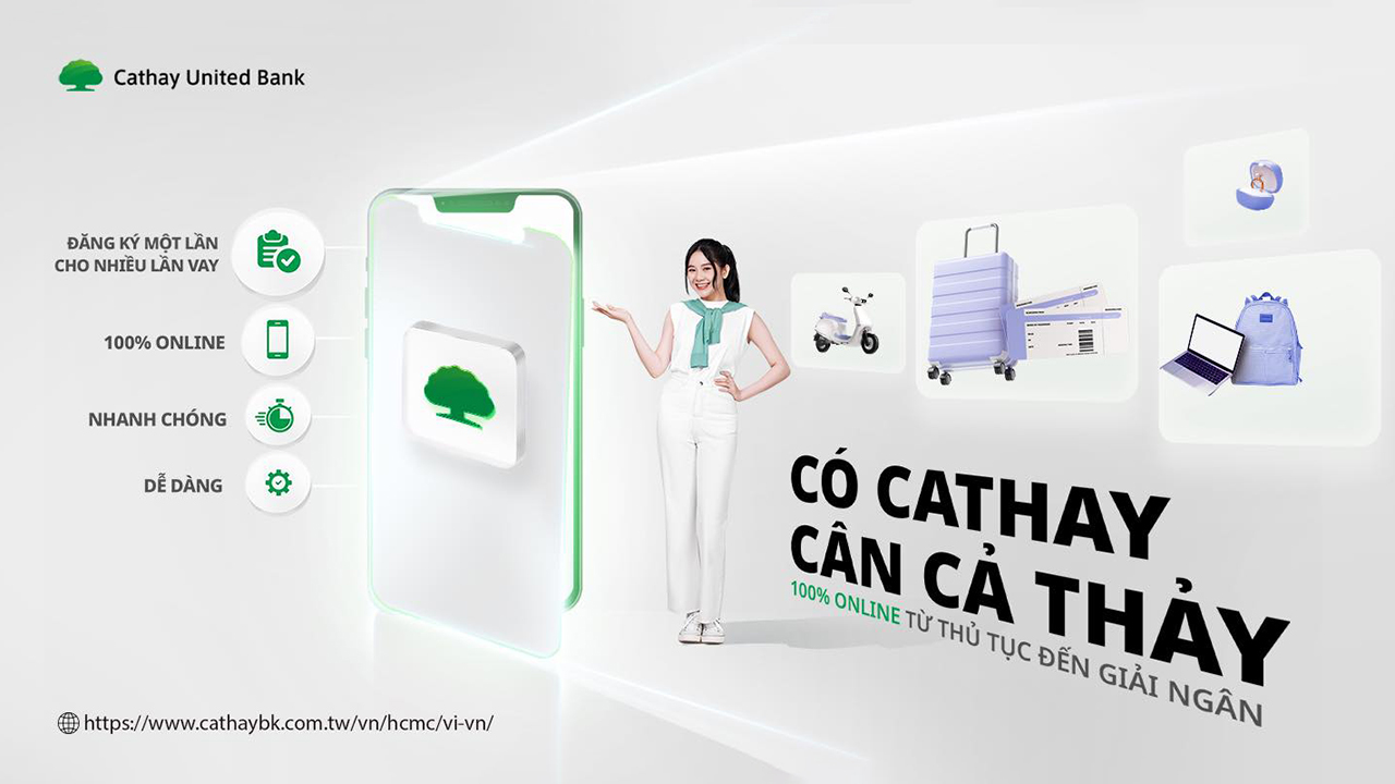 Vay tiêu dùng qua App ngân hàng Cathay United Bank cực dễ dàng, giải ngân nhanh chóng