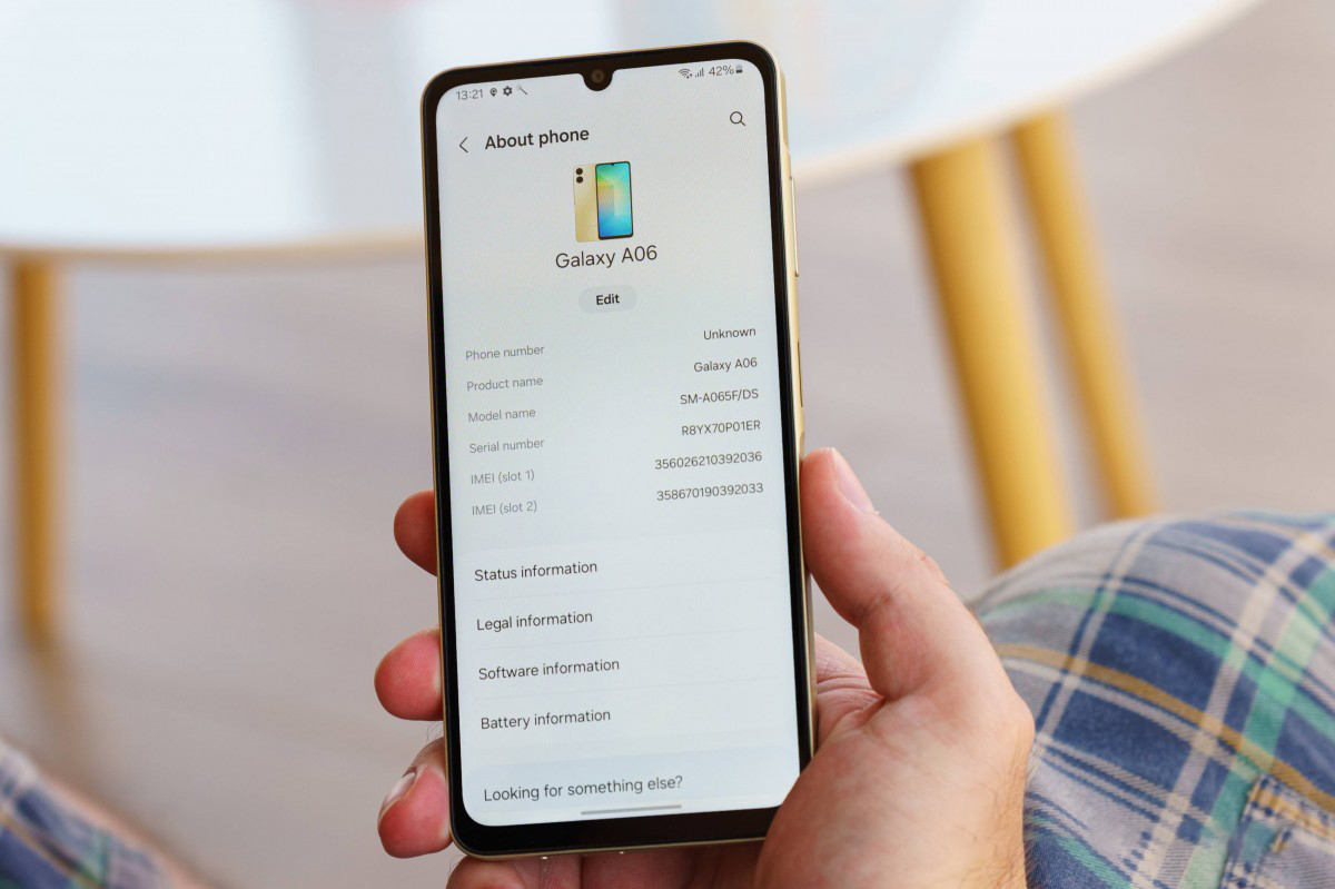 Galaxy A06 được trang bị bộ cấu hình tốt trong phân khúc giá rẻ. Nguồn: GSMArena.