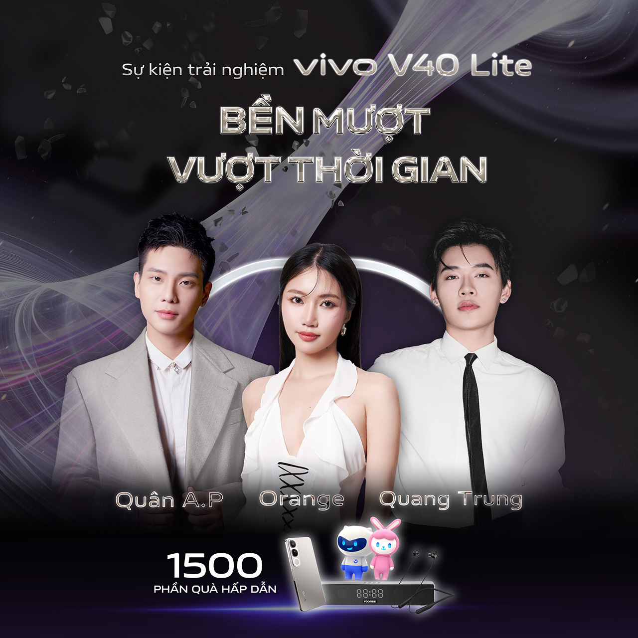 Tại sự kiện trải nghiệm Vivo V40 Lite còn có sự góp mặt của các nghệ sĩ nổi tiếng