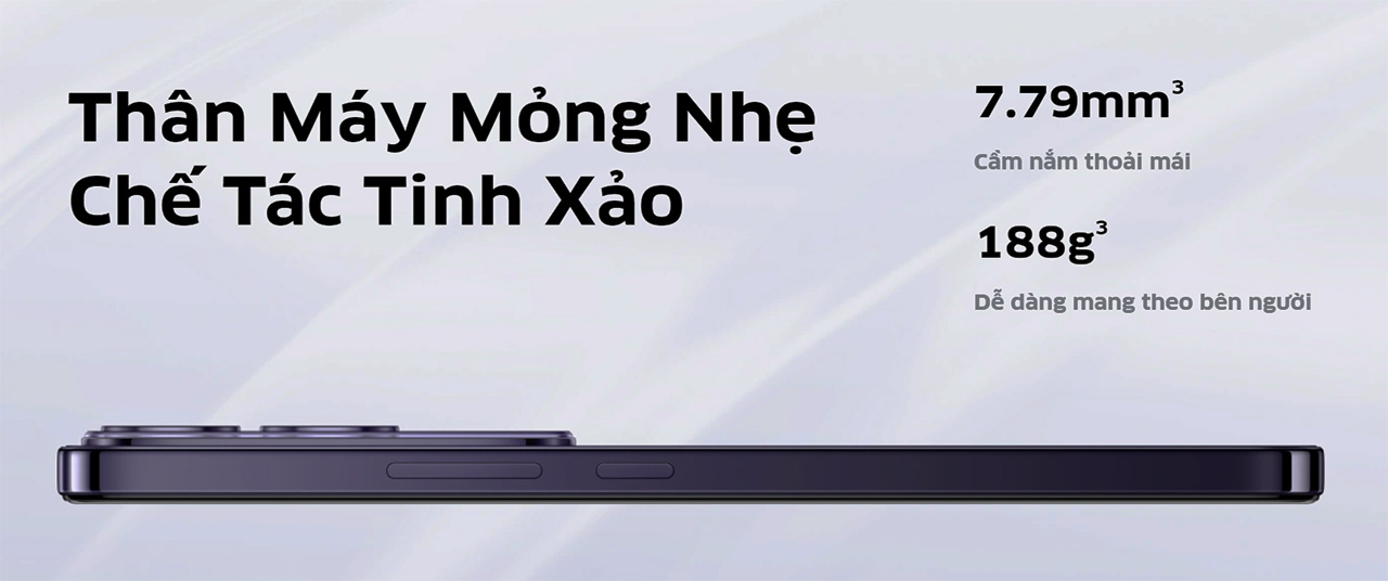 Vivo V40 Lite có thiết kế mỏng nhẹ Vivo V40 Lite có thiết kế mỏng nhẹ