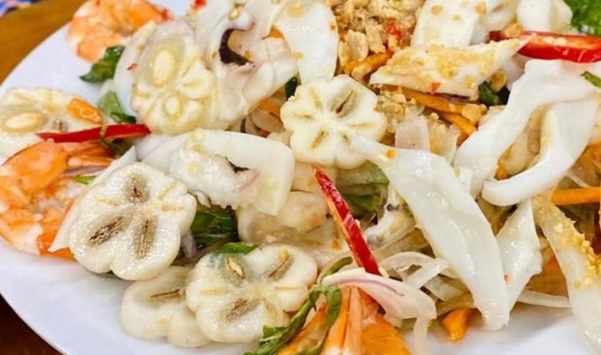 Hình ảnh gỏi măng cụt tôm thịt
