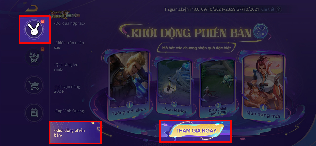 Cách nhận tướng Biron Liên Quân miễn phí Cách nhận tướng Biron Liên Quân miễn phí