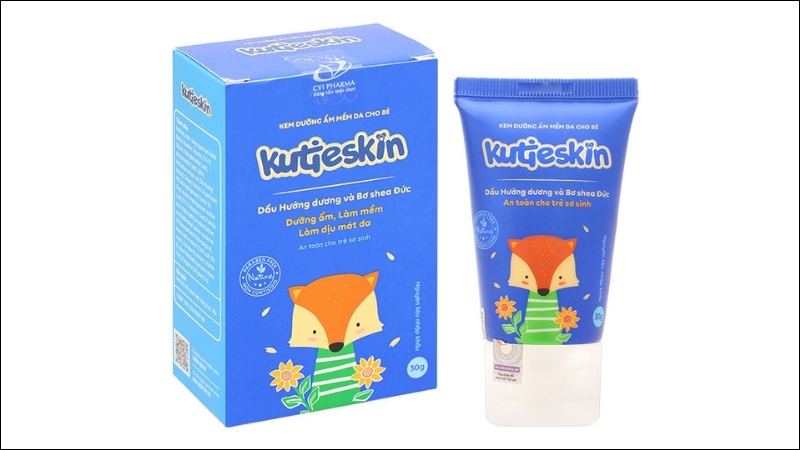 Kem dưỡng ẩm Kutieskin Moisturzing giúp làm dịu làn da của trẻ, giảm khô ngứa và nứt nẻ