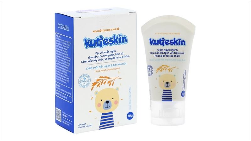 Kem Kutieskin giúp làm dịu vết ngứa, rôm sảy, mẫn ngứa, hăm tã
