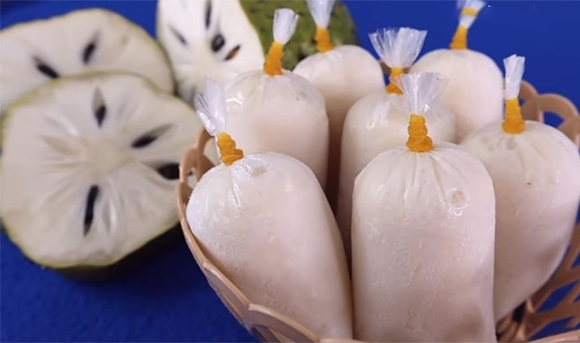 Hình ảnh thể hiện kem mãng cầu