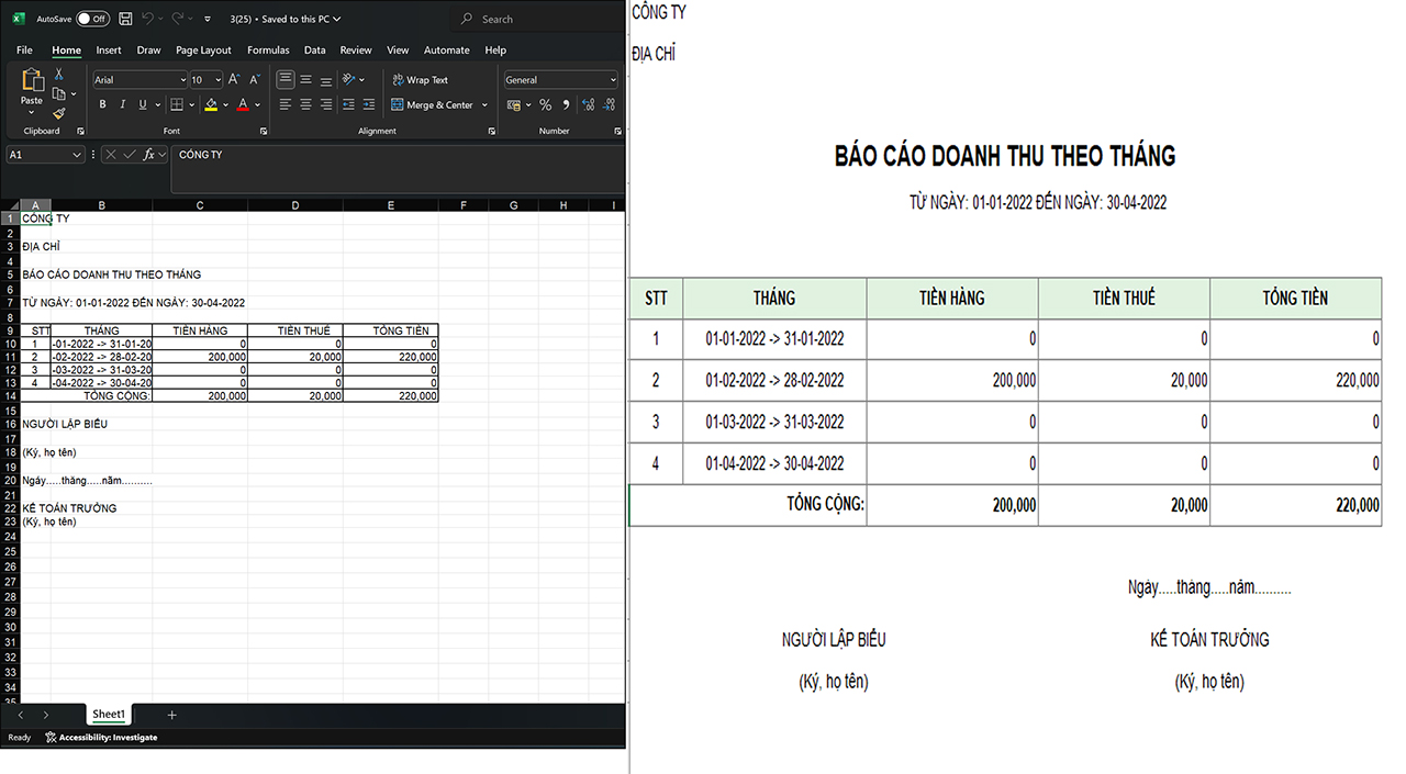 Cách chuyển ảnh thành bảng Excel