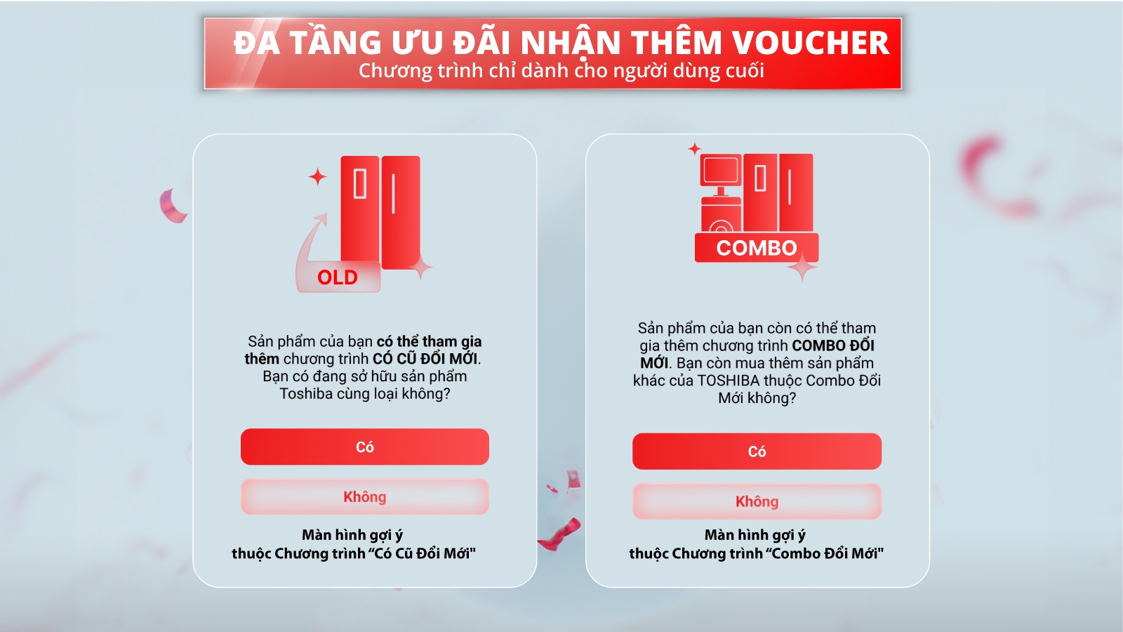 Màn hình hiển thị gợi ý tham gia chương trình tiếp theo