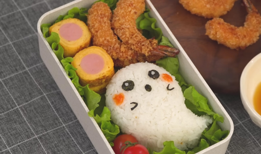 Hình minh họa cơm bento Halloween. Nguồn: Oh Nino