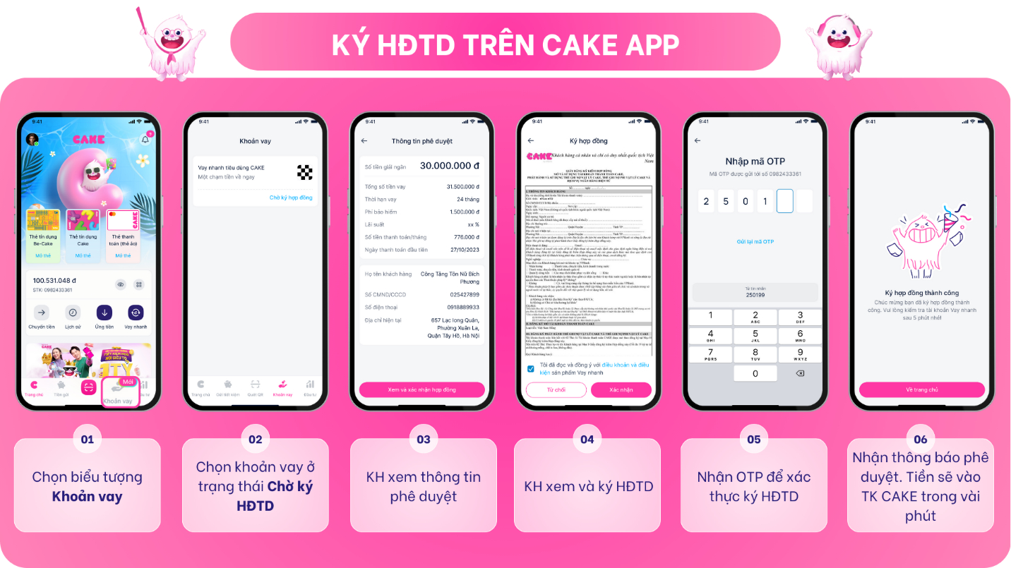 Ký hợp đồng trên app