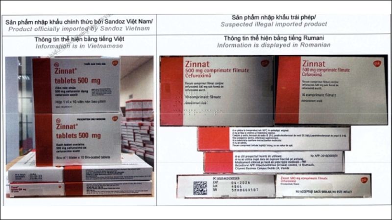 Thông tin chi tiết thuốc không đạt chất lượng