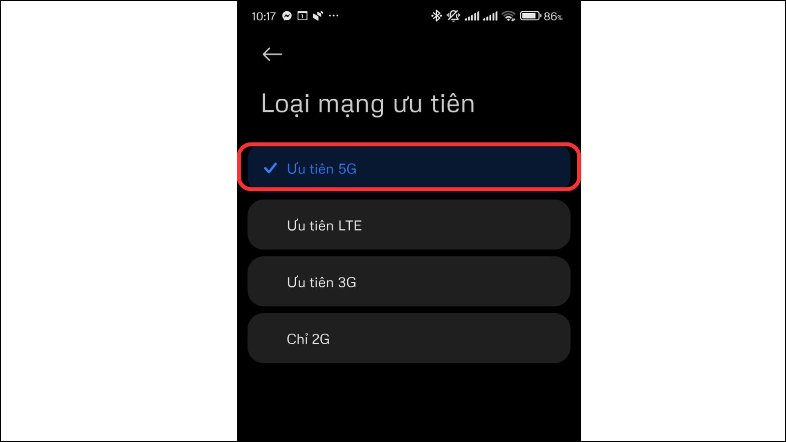 Chọn ưu ti&ecirc;n 5G