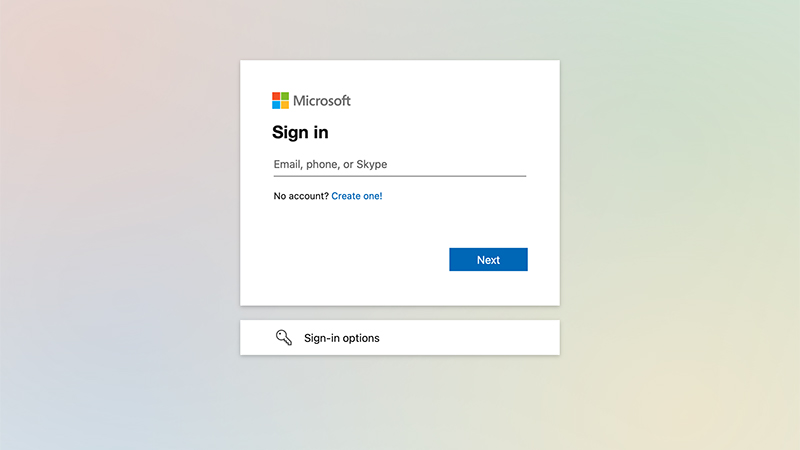 Đăng nhập tài khoản vào Microsoft của bạn