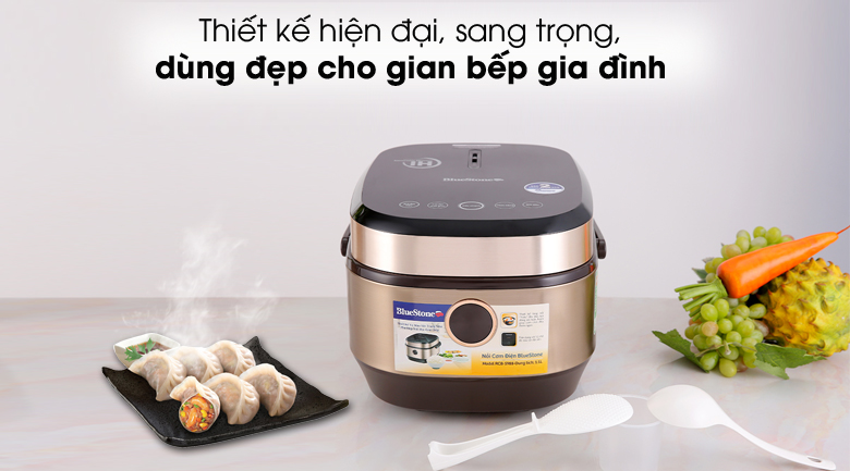 Nồi cơm cao tần Bluestone 1.5L RCB-5988 công nghệ IH, 13 chế độ nấu, lòng niêu chống dính