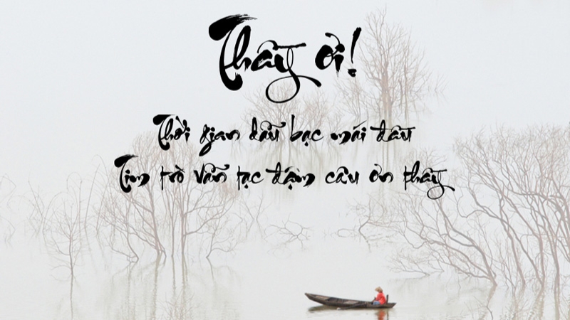 Tranh thư ph&aacute;p tặng thầy c&ocirc; 20/11