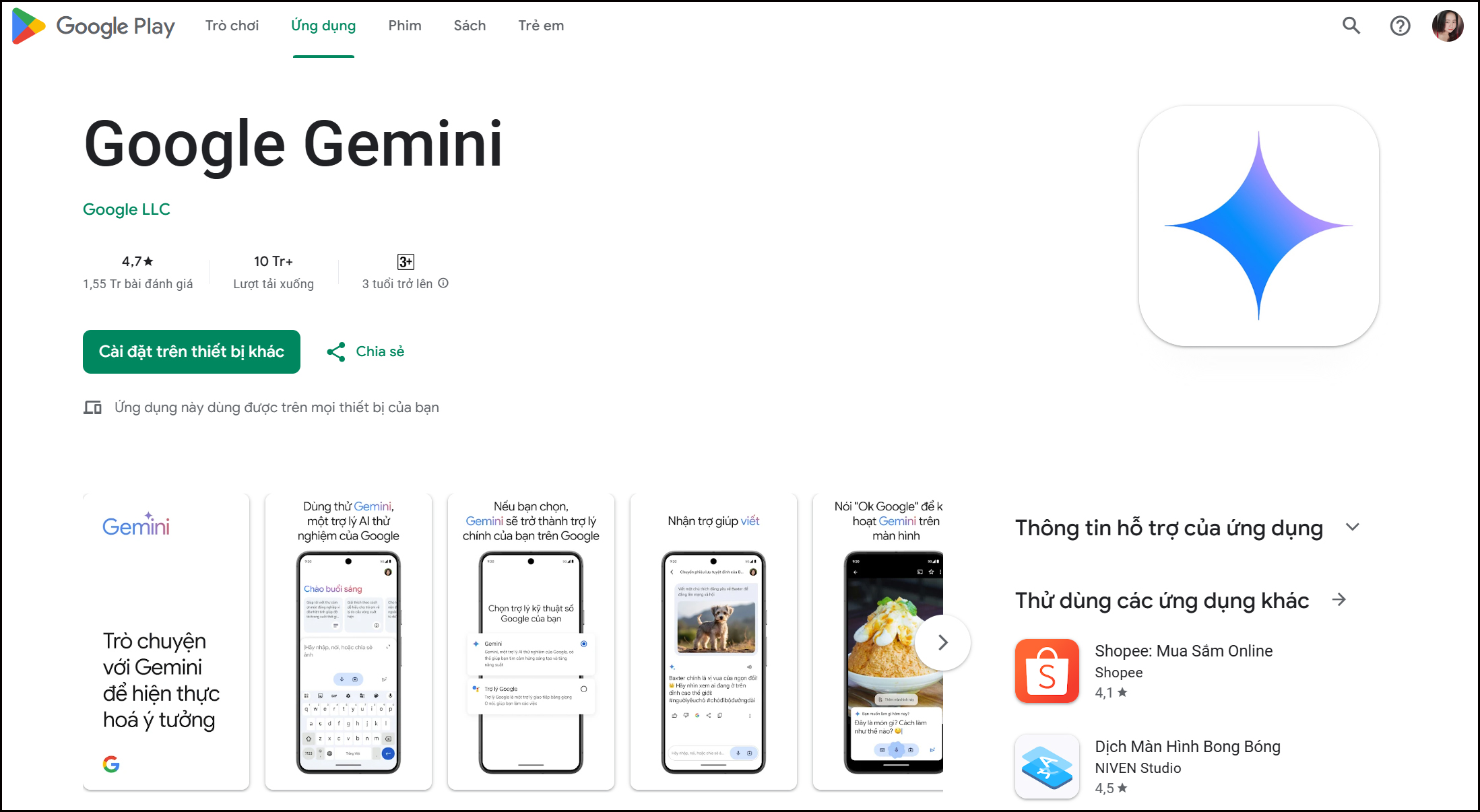 Cách tạo ảnh miễn phí bằng Imagen 3 trên Google Gemini