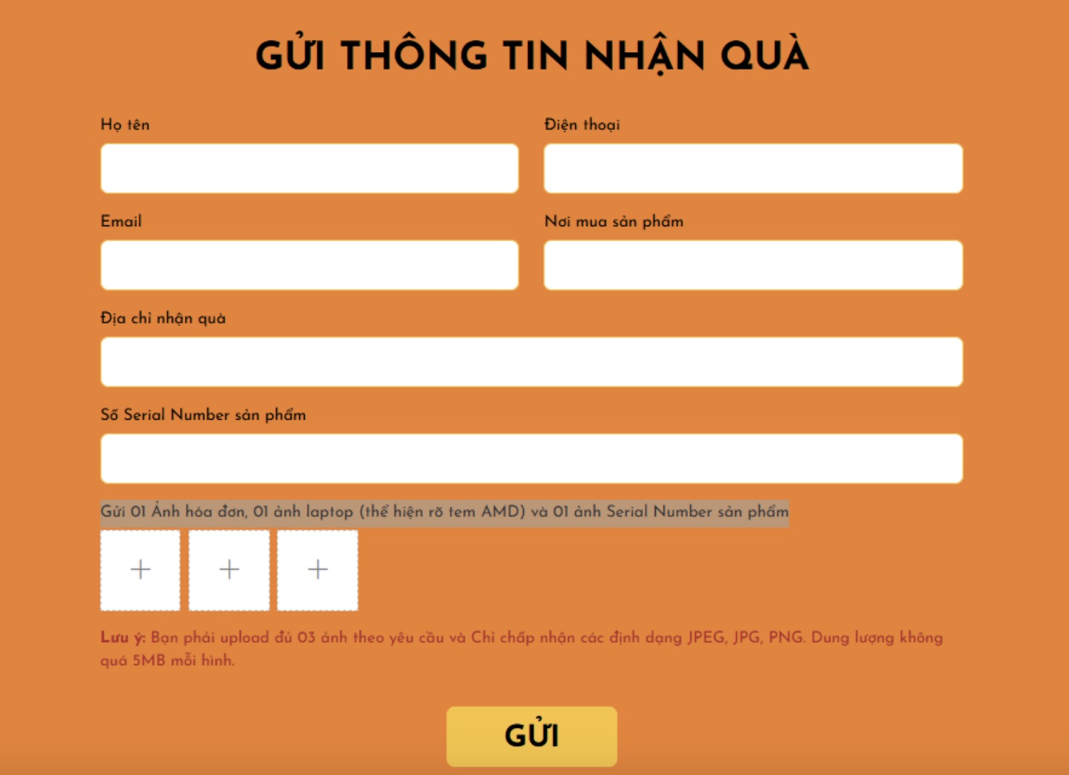 Cách thức nhận quà Cách thức nhận quà