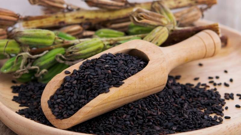 Mè đen là một loại hạt nhỏ, dẹt và chứa nhiều dầu