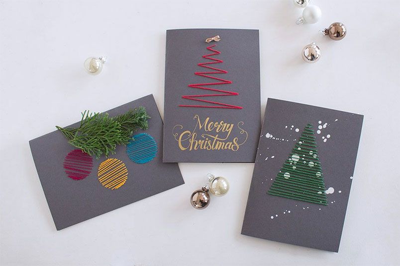 Làm thiệp noel đơn giản bằng giấy A4