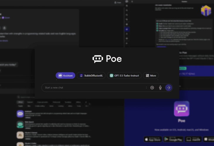 Poe AI là nền tảng chatbot tích hợp nhiều nền tảng AI khác nhau