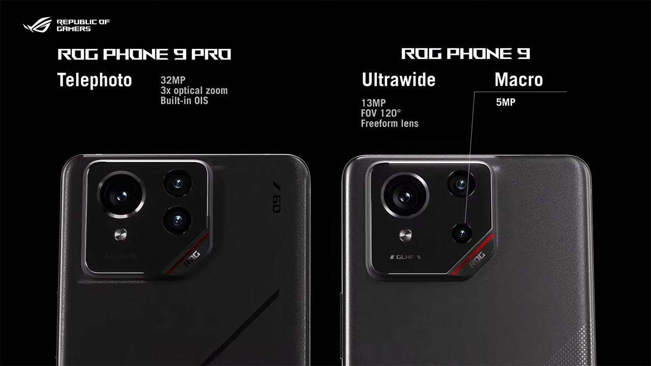 Điểm khác biệt giữa của hệ thống camera trên ROG Phone 9 và ROG Phone 9 Pro