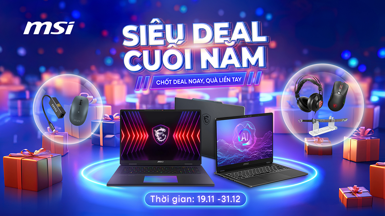 Nhận combo quà giá trị đậm chất game thủ khi mua laptop MSI tại TGDĐ